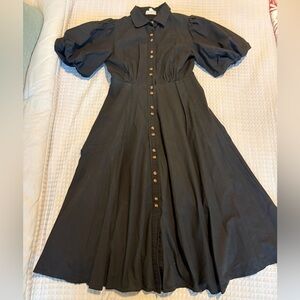 Elegant Black Midi Dress